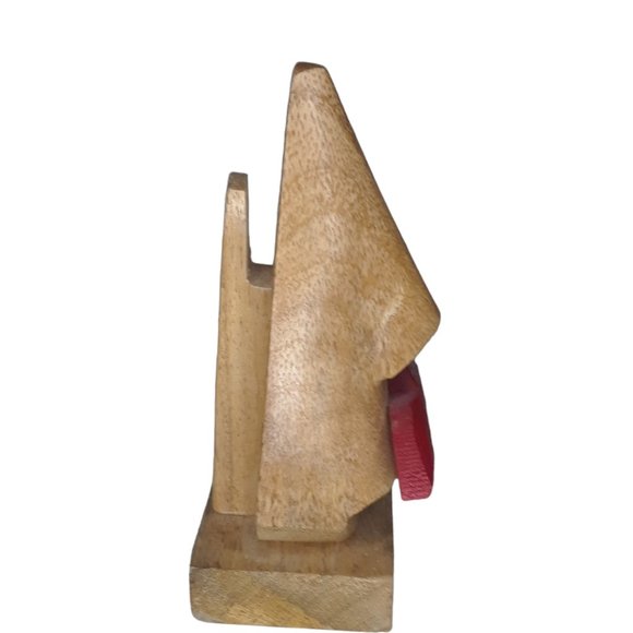 Eyeglass Spectacle Holder Stand Wooden with Nose and Big Red Lips - Picture 5 of 7